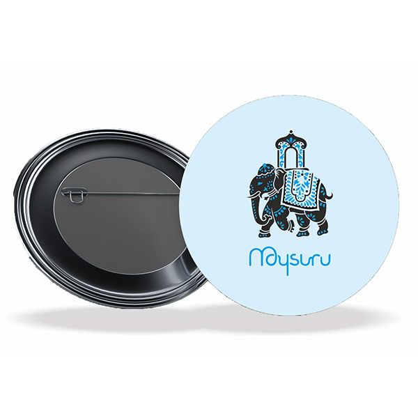 Namma mysuru Custom Button Badges light blue 1