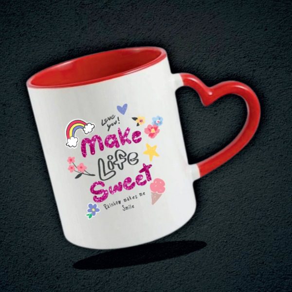 Customized Heart Handle Mug