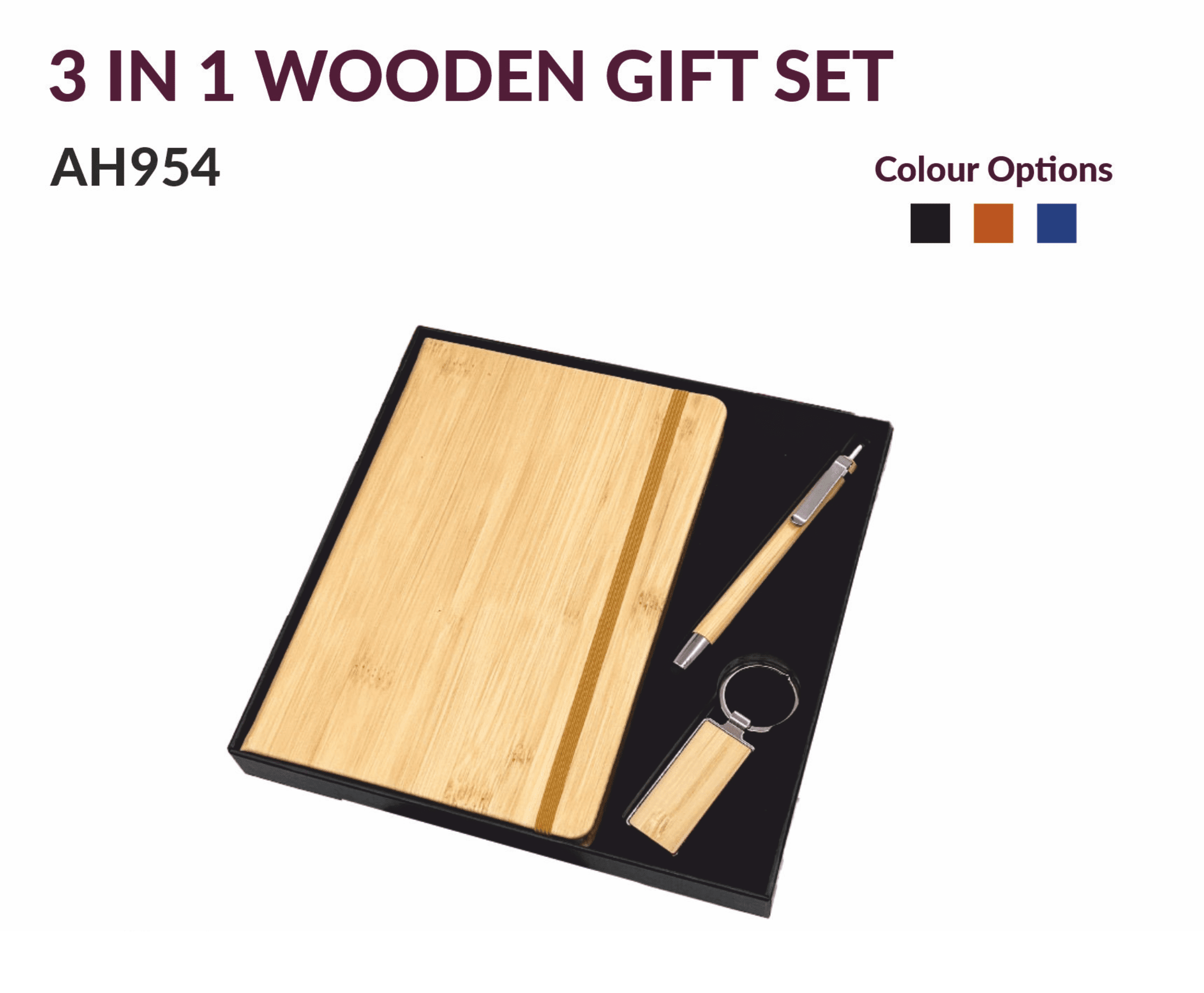 3 IN 1 WOODEN GIFT SET