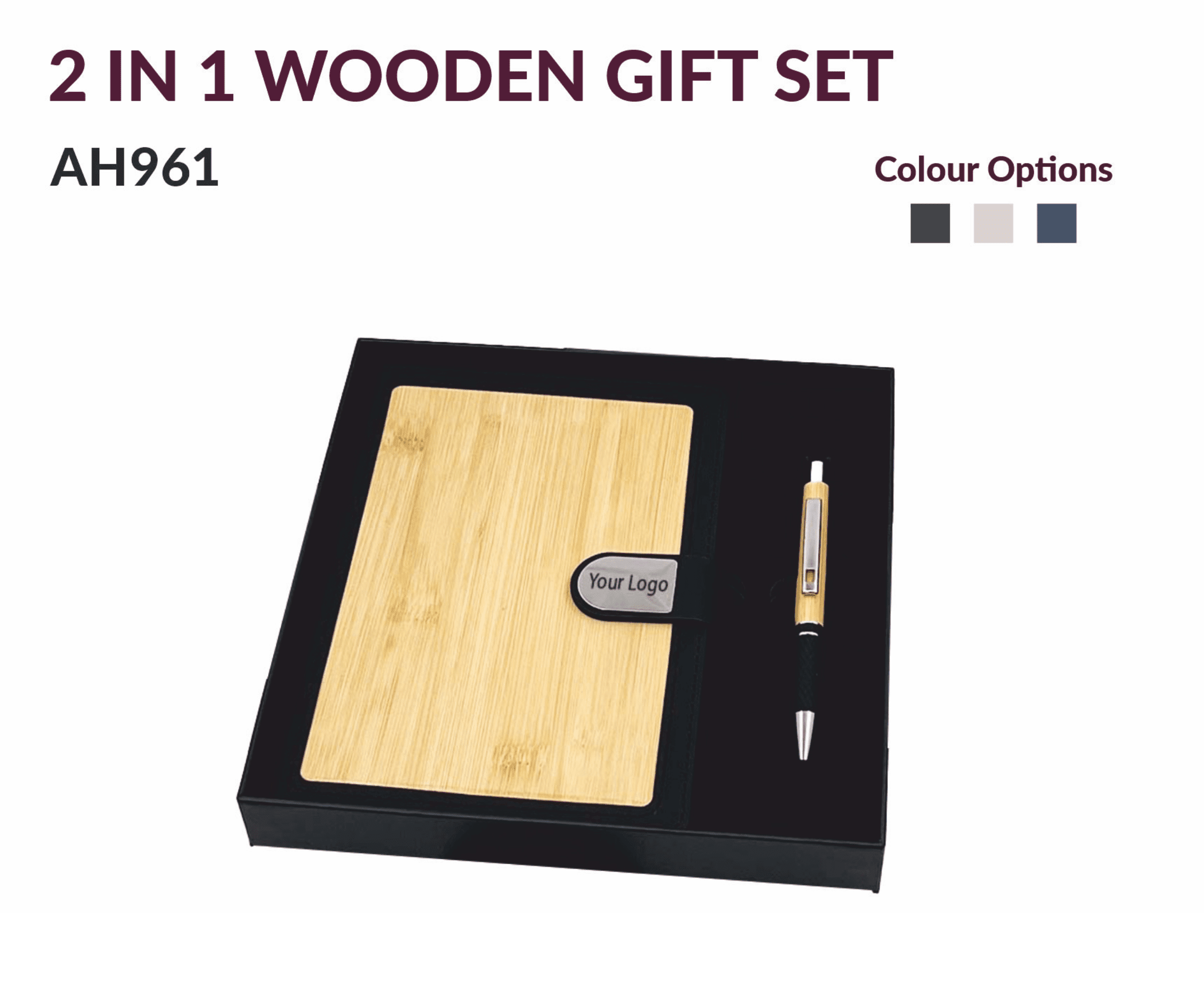 2 IN 1 WOODEN GIFT SET