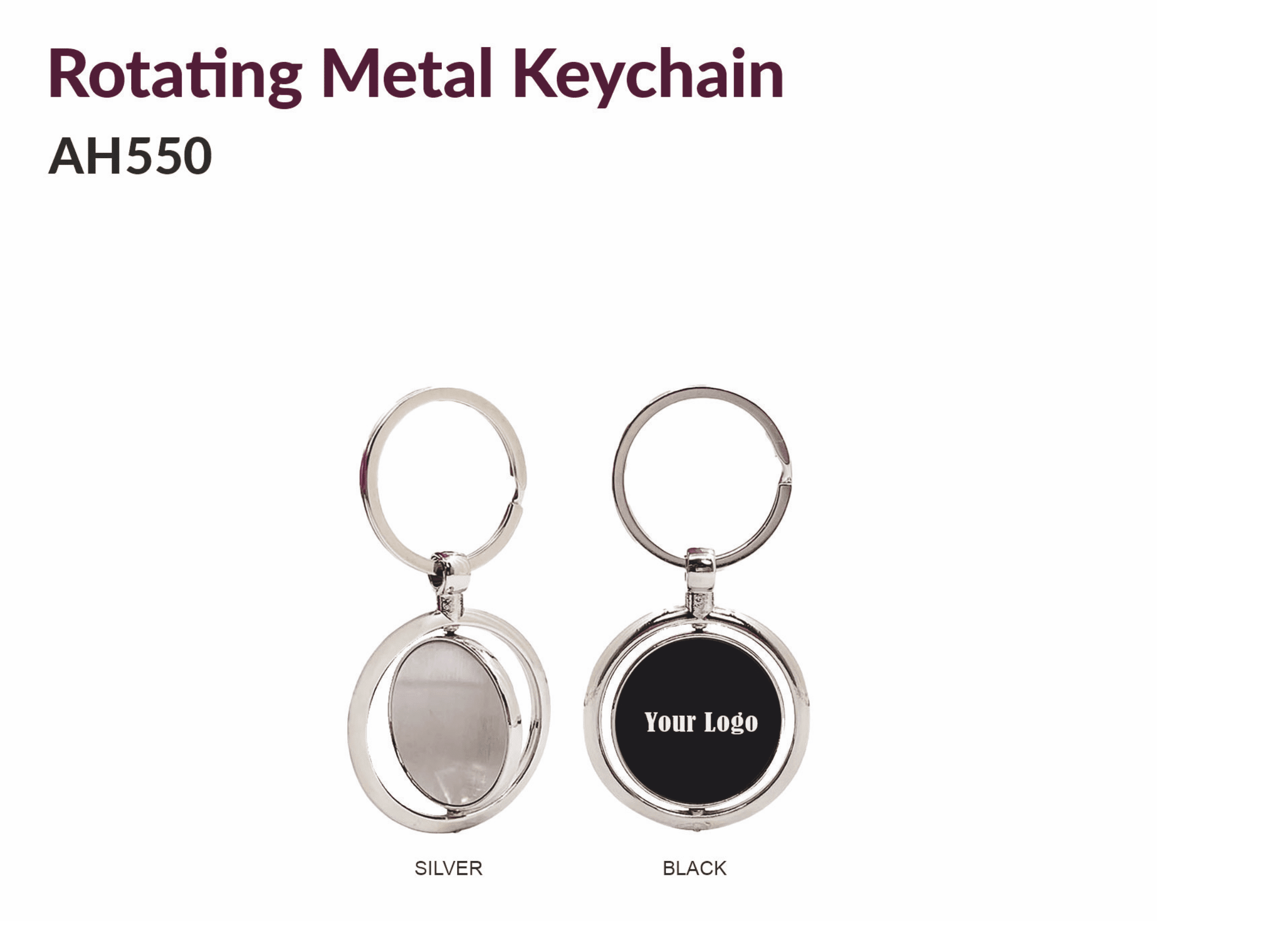 Rotating Metal Keychain AH550